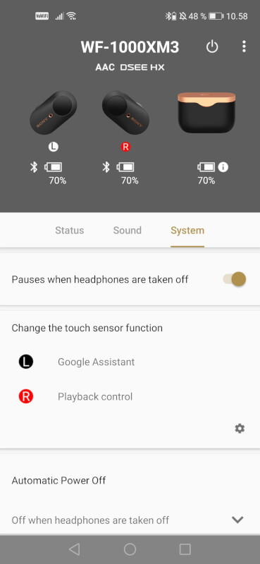 Sony Headphones Connect app indstillinger.jpg